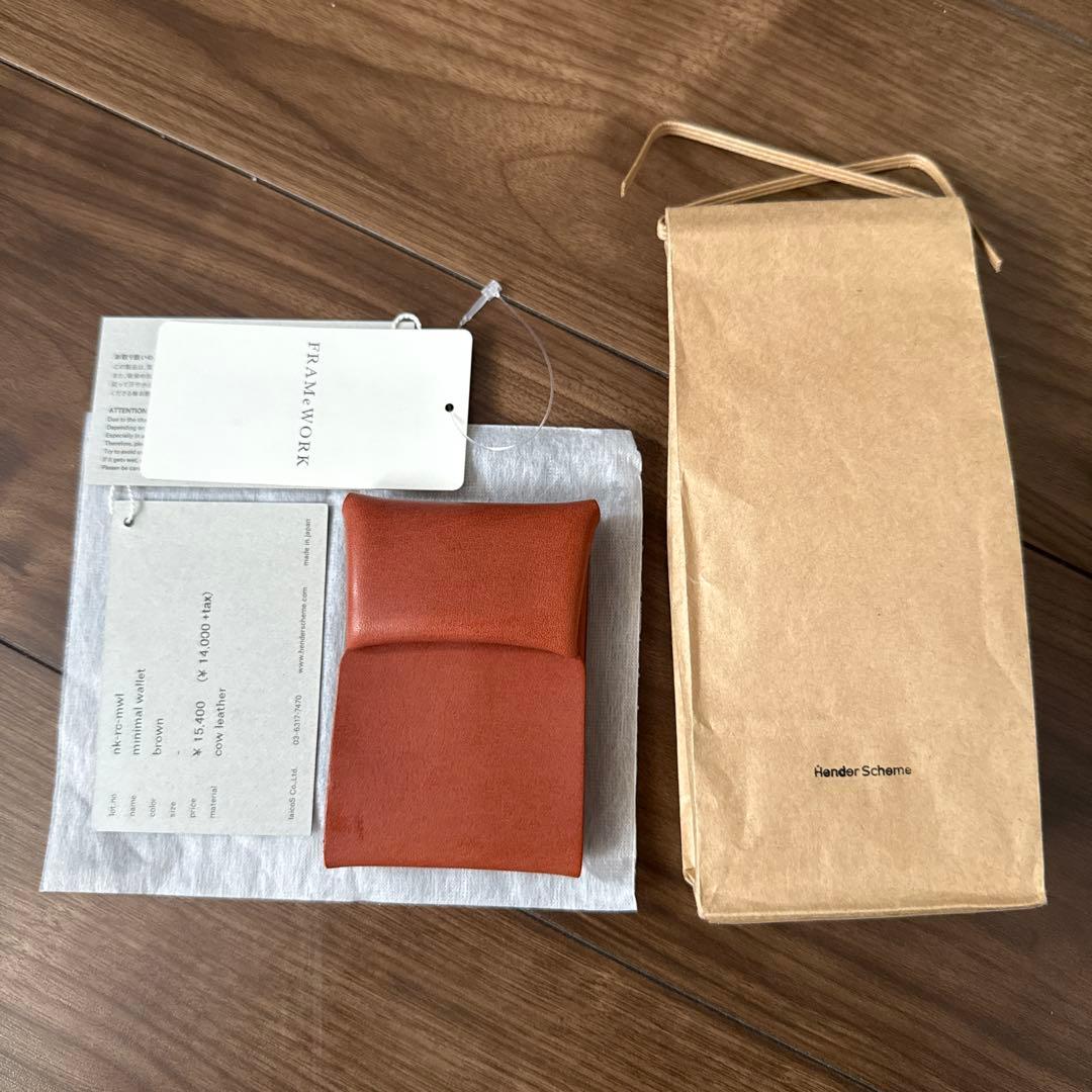 エンダースキーマ ミニマムウォレット ブラウン パスケース Hender Scheme - エンダースキーマ 財布 round zip case(wt-rc-rzc