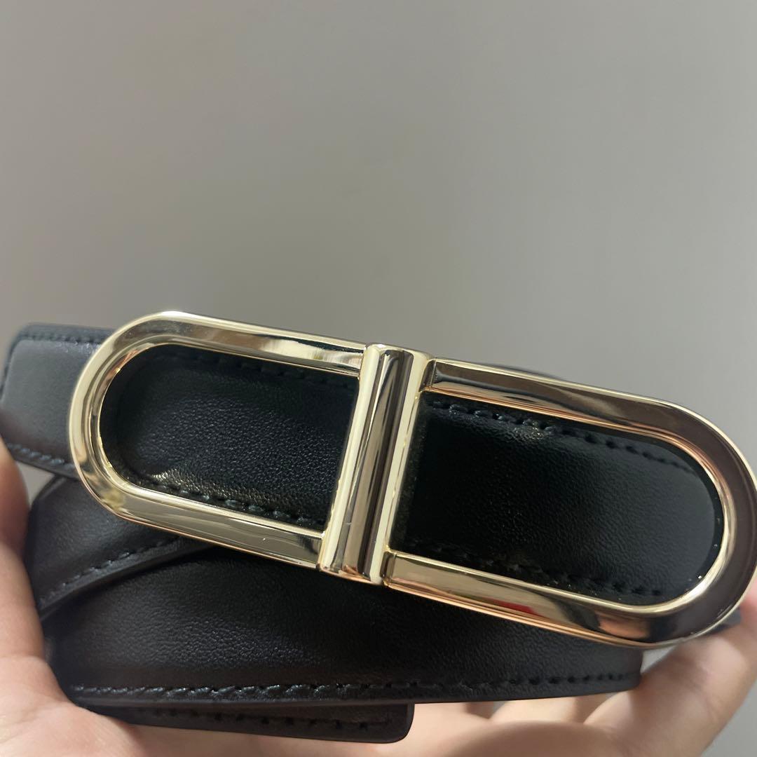 FURLA 黒 ベルト シンプルデザイン ブランド ベルト - ブラック | Furla