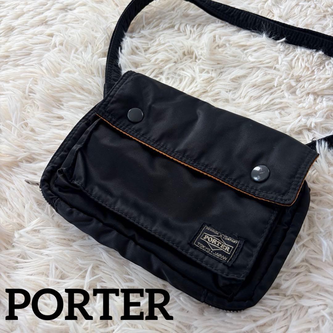 【極美品】ポーター タンカー サコッシュ 2way ブラック 吉田カバン PORTER ポーター ショルダーバッグ 黒 タンカー TANKER 吉田カバン