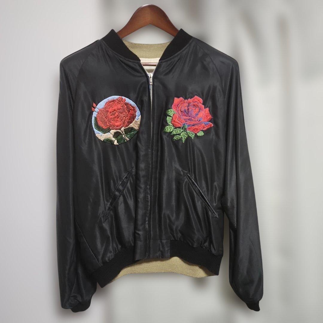 東洋 STANLEY MOUSE リバーシブル サテン スカジャン L ブラック 東洋エンタープライズ（TOYO ENTERPRISE） テーラー東洋 スカジャン