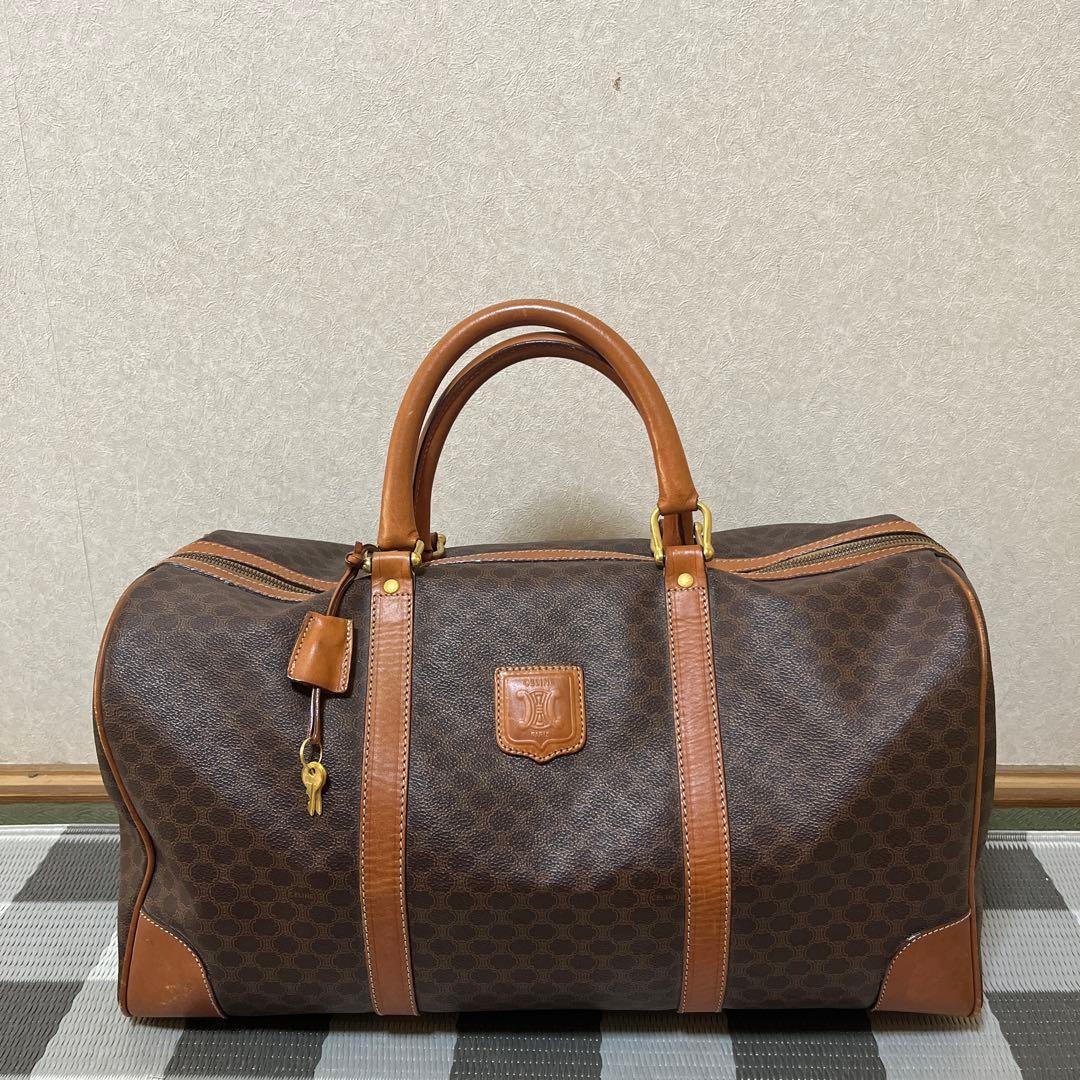 セリーヌ　ボストンバッグ　美品 CELINE セリーヌ ボストンバッグ マカダム柄 ボストン バッグ