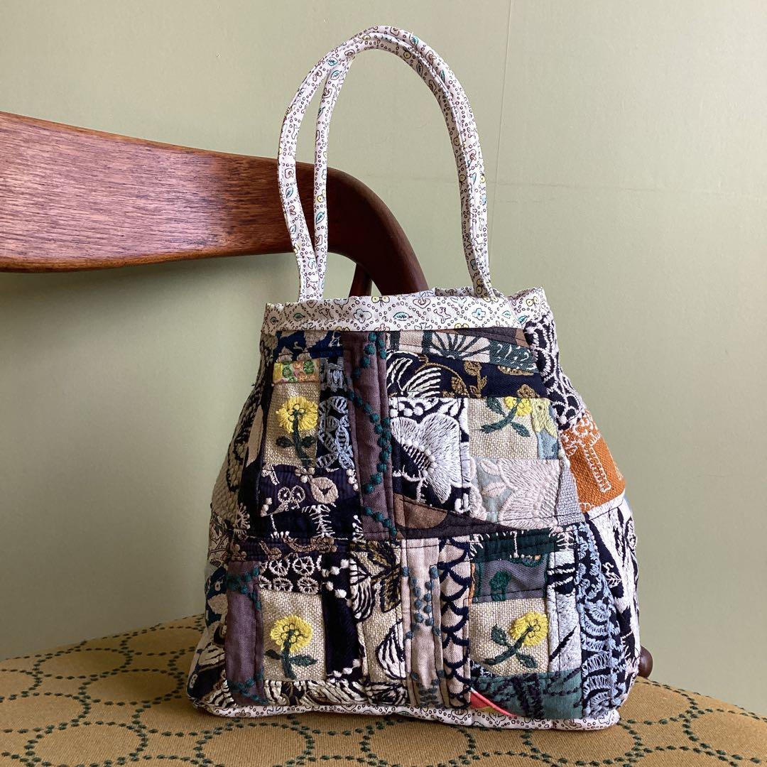 ミナペルホネン小さなハギレのパッチワークバッグハンドメイド - メルカリ