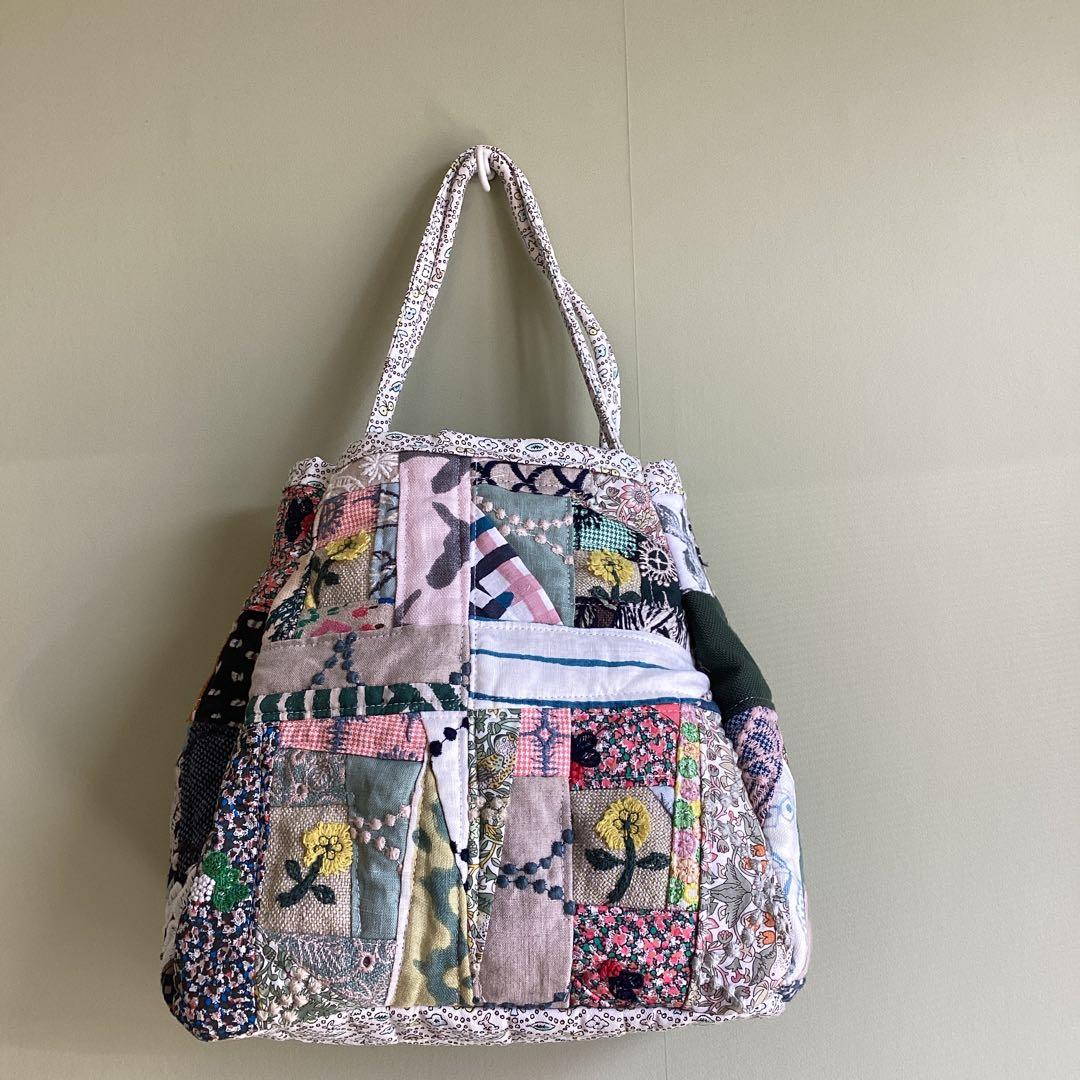ミナペルホネン小さなハギレのパッチワークバッグハンドメイド - メルカリ