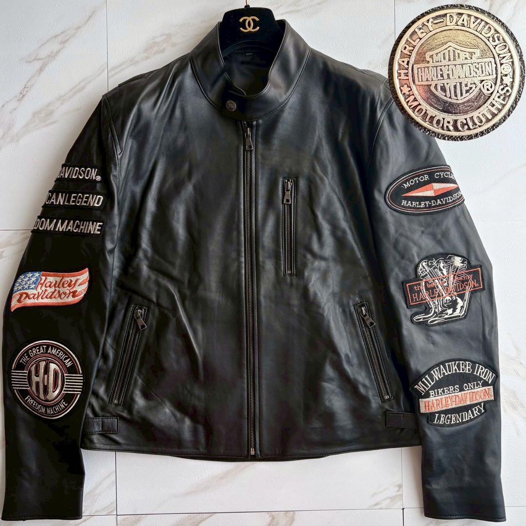 希少◆ハーレーダビッドソン アルパカレザー シングルライダース ジャケット 3L 楽天市場】HARLEY-DAVIDSON ハーレーダビッドソン ジャケット サイズ