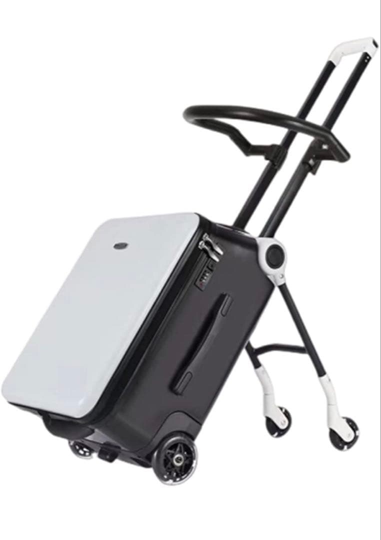 スーツケース　子供が乗れるキャリーケース クッション付 ホワイト NORICCO（ノリッコ） クーポンで14,800円 おしり痛くないクッション付