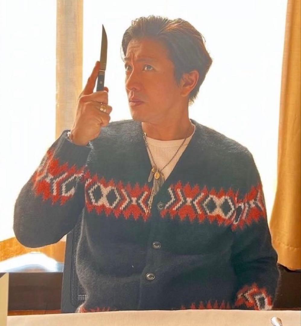 木村拓哉着用RATS NATIVE MOHAIR KNIT CARDIGAN RATS NATIVE MOHAIR KNIT CARDIGAN Lサイズ キムタク 木村拓哉 モヘア