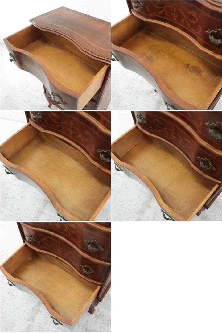 値下げイタリア製 TAROCCO VACCARI 象嵌細工 猫脚 チェスト 5段 - メルカリ