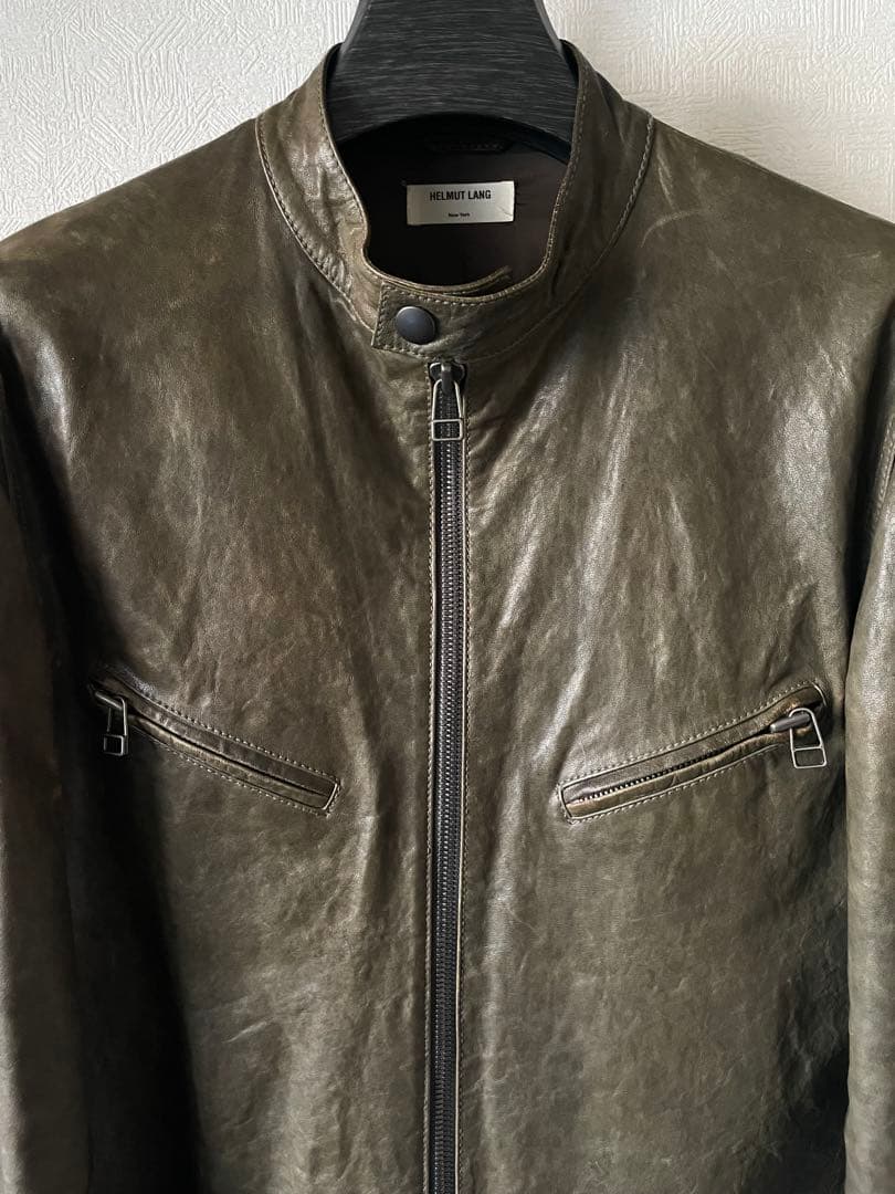 17aw「HELMUT LANG」Sheep Leather Riders f5770dbeaf8ea7214aa88245851c9d