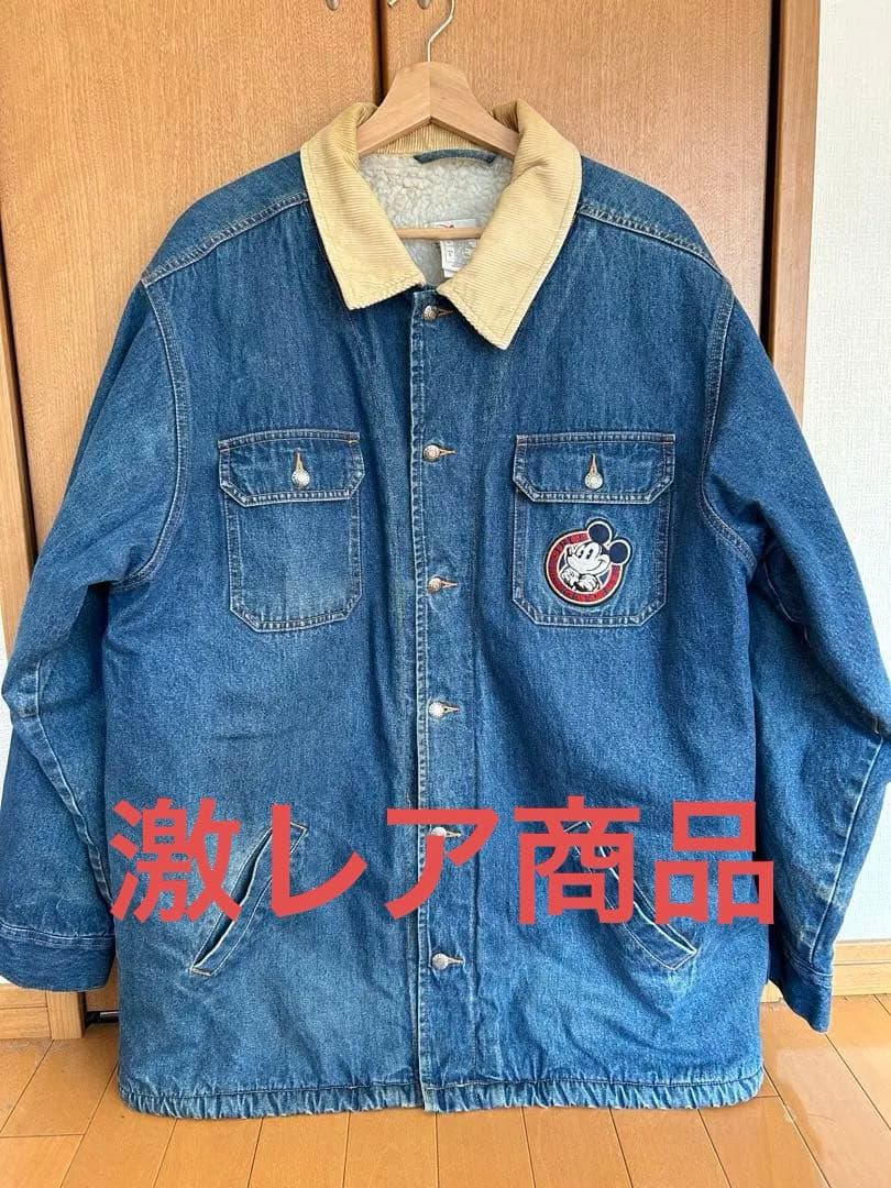 90’sDisney Store ミッキーマウス デニム　ジャケットヴィンテージ 90s ミッキーマウス 刺繍デニムジャケット Mickey Disney L - メルカリ