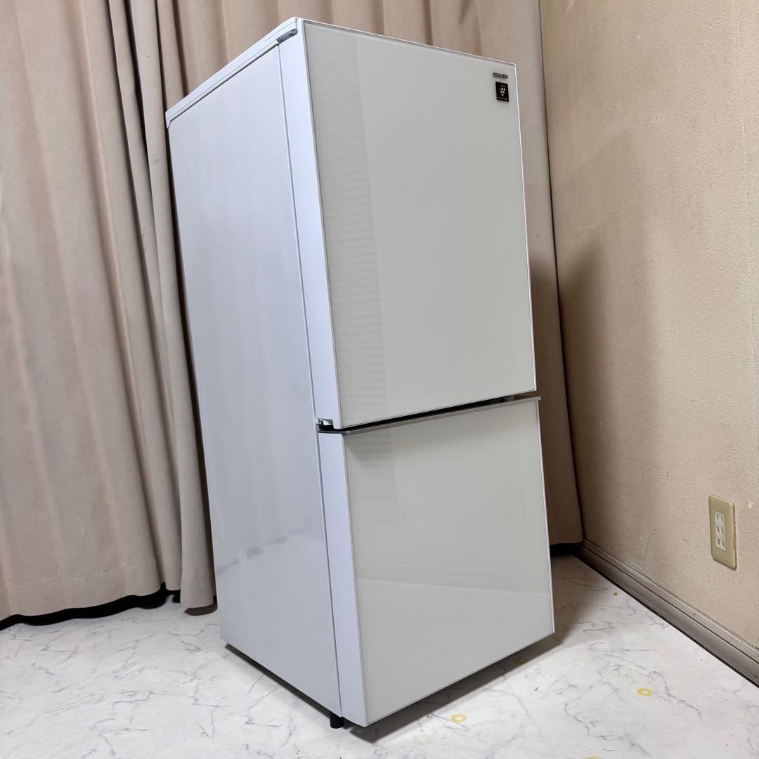 SHARP プラズマクラスター搭載冷蔵庫 137Lガラストップつけかえドア
