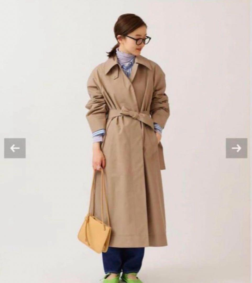 専用　　　新品　イエナ　コットンポリエステル　ステンカラーコート　トレンチ セール】コットンポリエステルステンカラーコート（ステンカラーコート