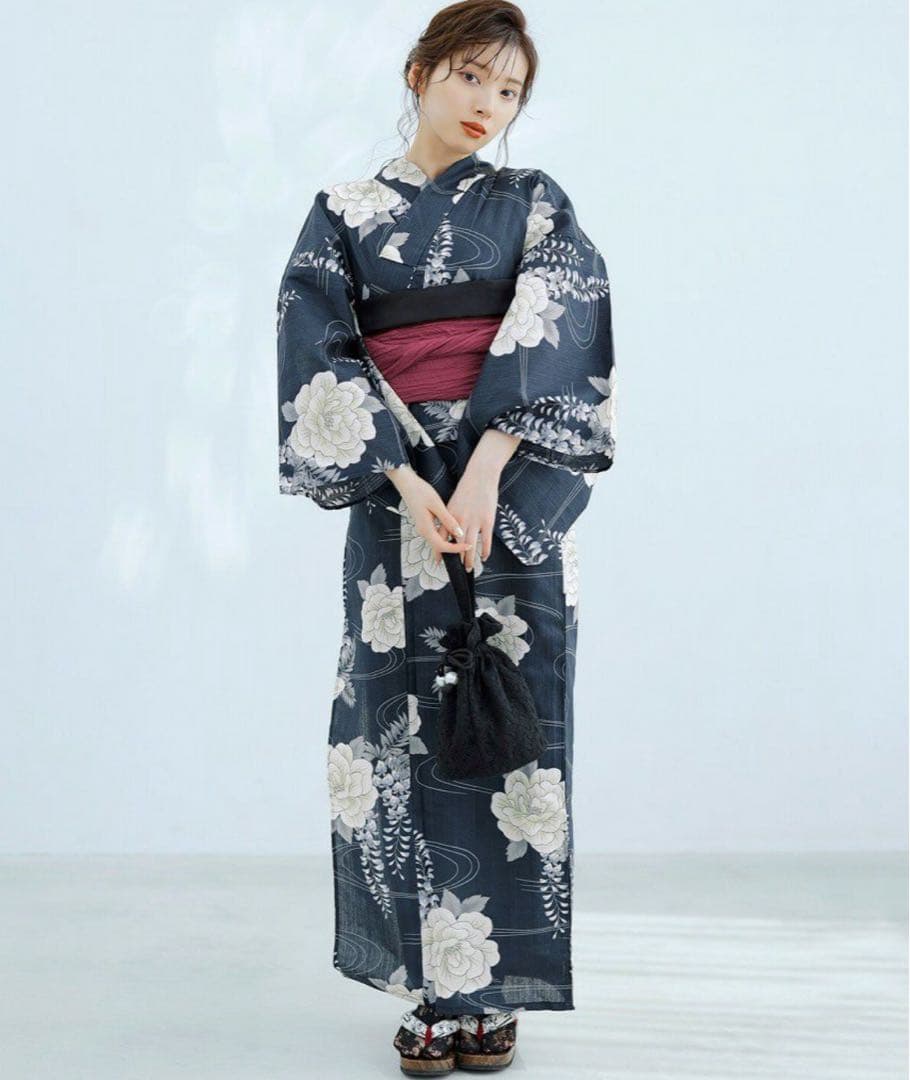 Dita 浴衣 凪の藤ながれ 紺色浴衣 紺系ゆかた | Dita（ディータ）オフィシャルストア