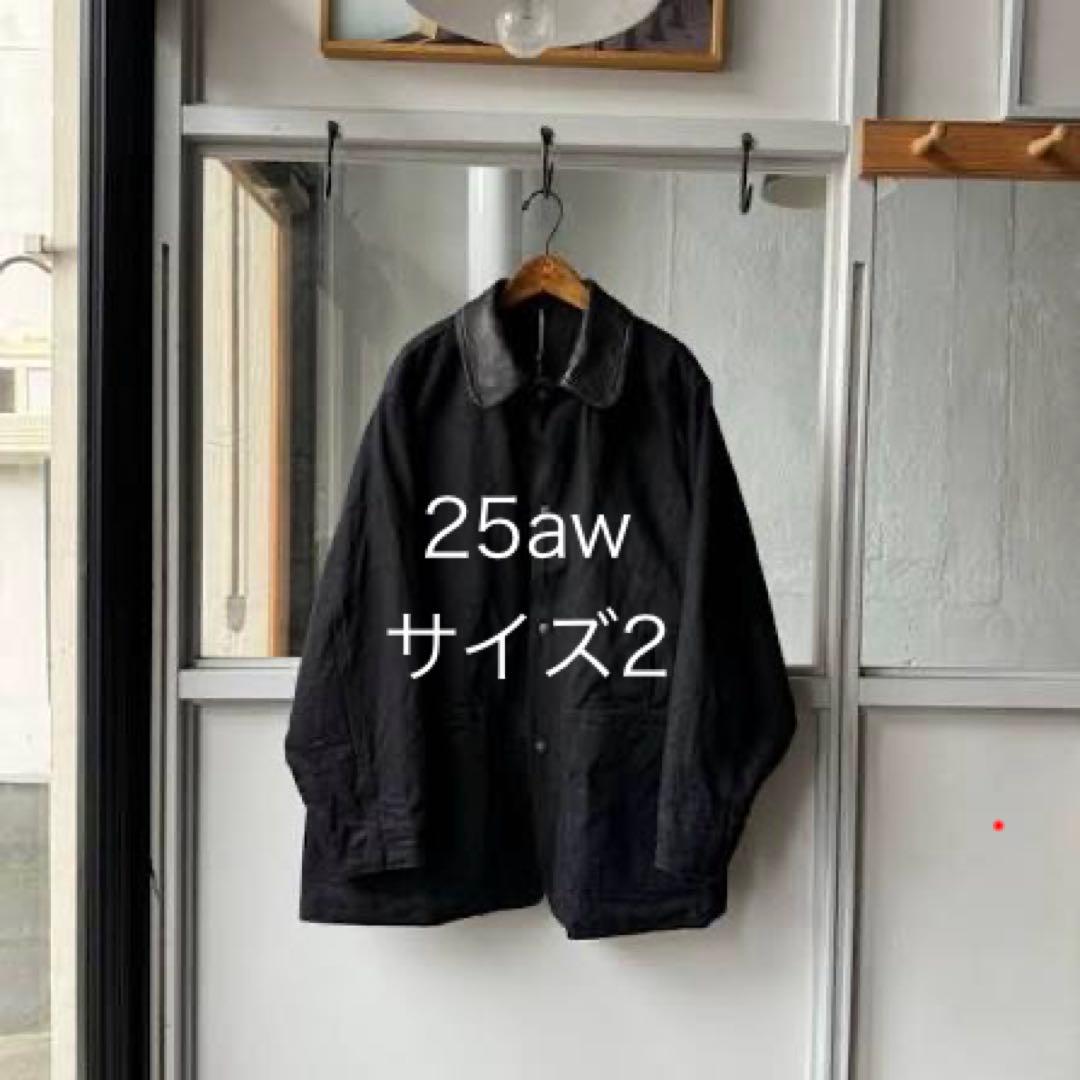 COMOLI 25AW デニムレザーワークジャケット サイズ2 コモリ今期即完売 COMOLI コモリ 25aw デニムレザーワークジャケット サイズ1 新品