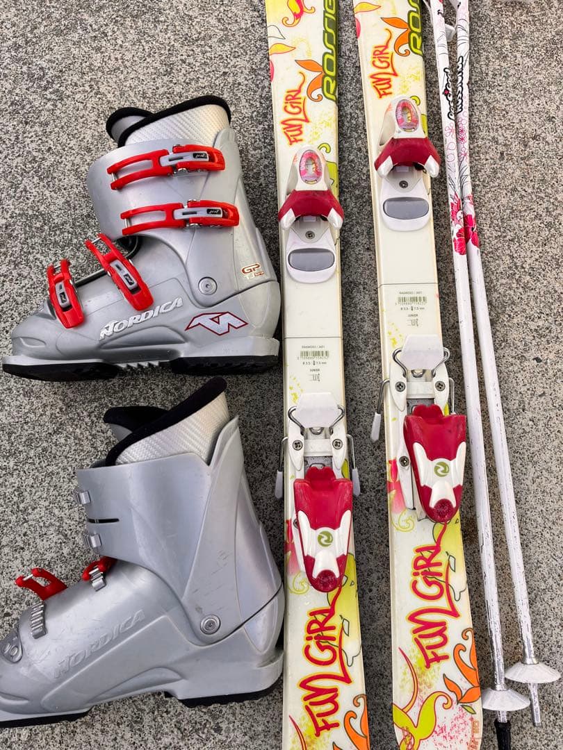 最終値下【初心者向［送料込］】Nordica Fun Girl スキーセット NORDICA（ノルディカ） スキー4点セット レディース 24-25 WILD BELLE