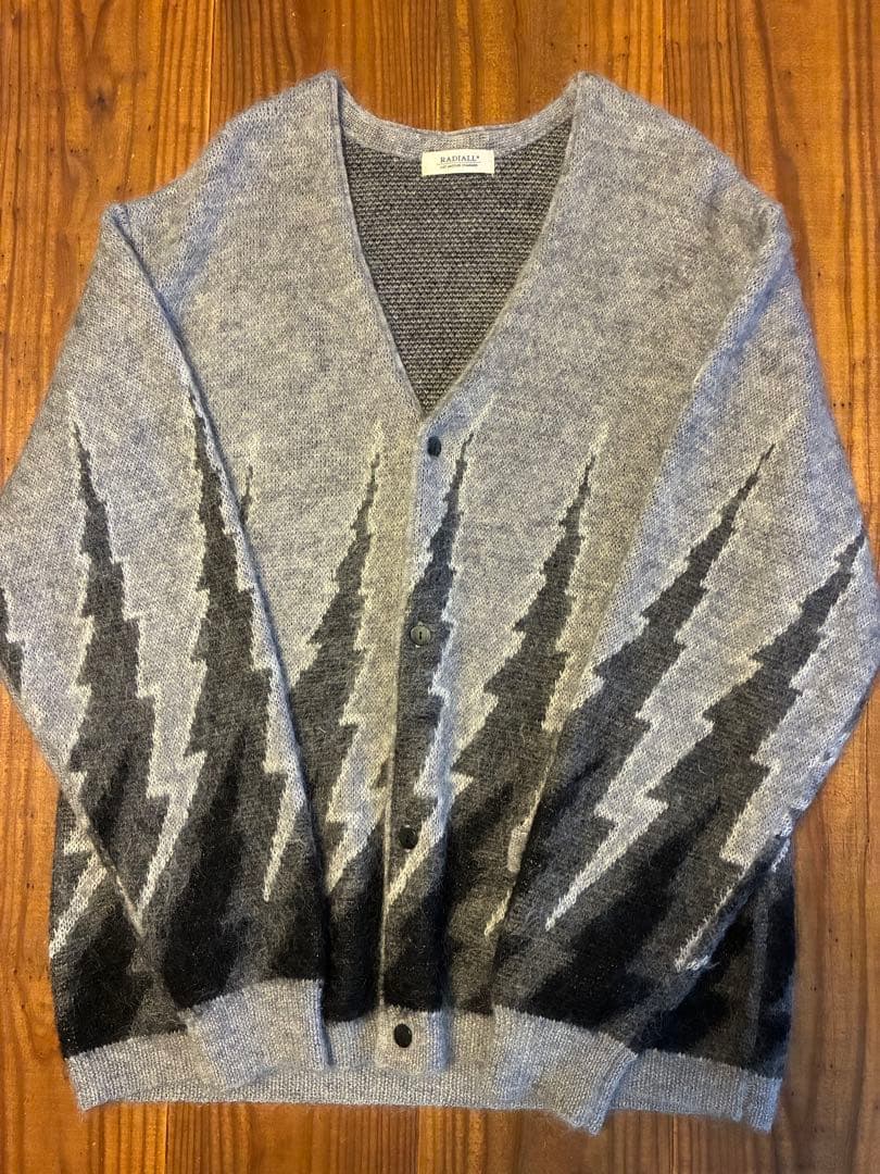 【美品】RADIALL 雷模様 カーディガン ニット RADIALL】（ラディアル）