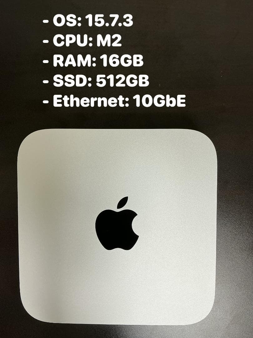 Macデスクトップ Mac mini M2/16GB/512GB/10GbE Apple 2023 Mac mini with Apple M2 Chip (M2 Pro Chip, 16GB Ram