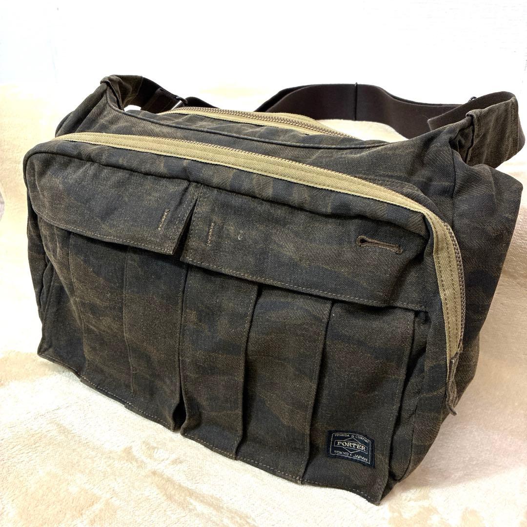 【美品】PORTERポーター Anniversary　70周年　カモフラ PORTER ポーター 吉田カバン 70周年記念モデル LOVE&PEACE ショルダー