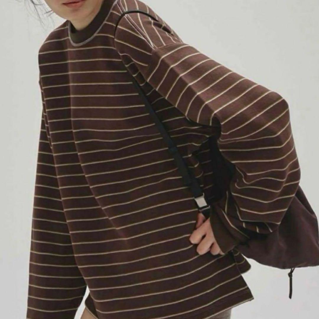 TODAYFUL トゥデイフル Border Long T-shirts チョコ - メルカリ