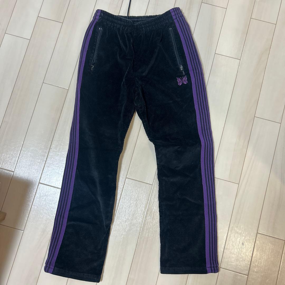 Needles コーデュロイパンツ S ブラック/パープル