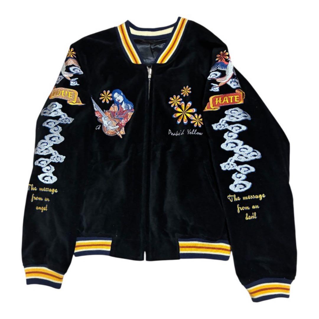 【別珍★希少】PEAK'D YELLOWピークドイエローリバーシブルスカジャン 希少 PEAK'D YELLOW リバーシブル スカジャン ピークドイエロー - メルカリ