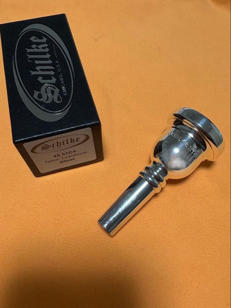 Schilke シルキー 51C4 トロンボーンマウスピース Schilke 51C4 太管 トロンボーン ユーフォニアム マウスピース 銀