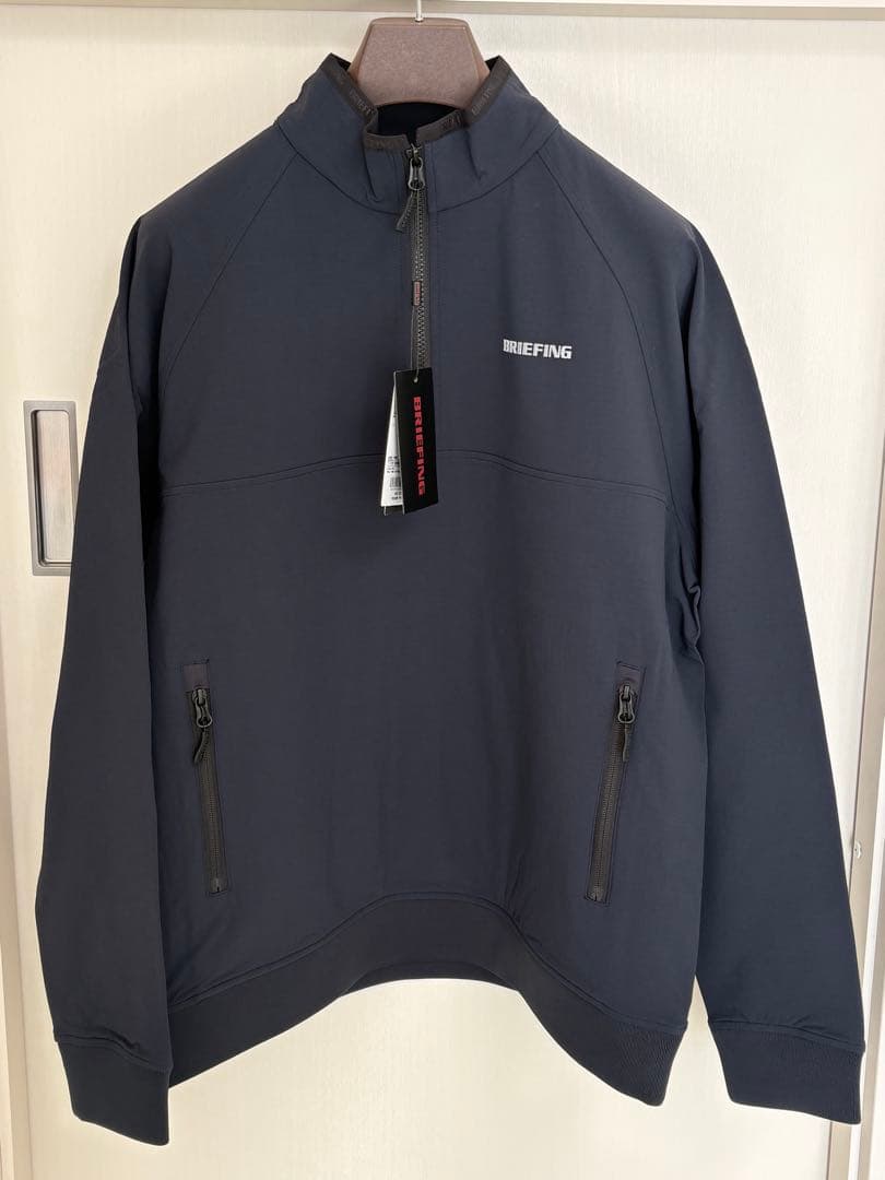 未使用)ブリーフィング ゴルフ メンズ フリースハーフジップ サイズL ブラック BRIEFING GOLF（ブリーフィングゴルフ） ブリーフィング ゴルフ モック