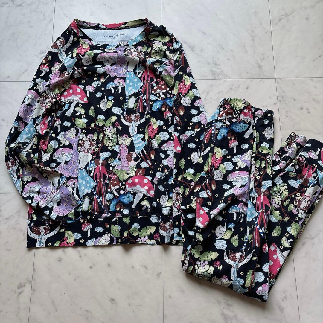 ツモリチサト　スリープ　北欧の秋　ルームウェア　セットアップ　総柄 tsumori chisato SLEEP ツモリチサト ワコール wacoal パジャマ ルーム