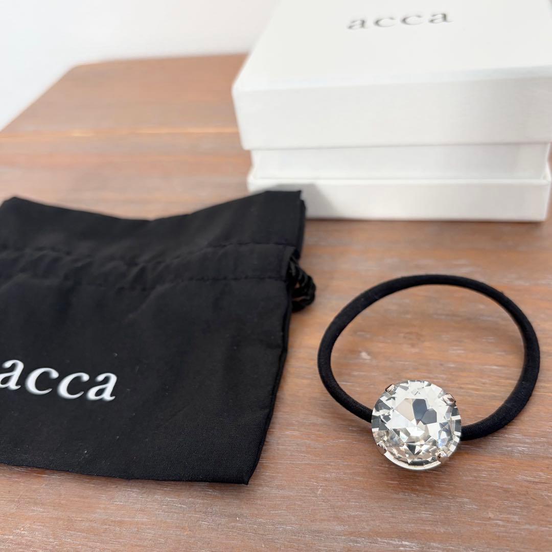 【試着のみ】acca ヘアゴム・ポニー クリスタル ストーン【超レア❤︎】 EXCLUSIVEなカスタマイズ企画カスタムポニー@ginzasix ＜acca ダブル