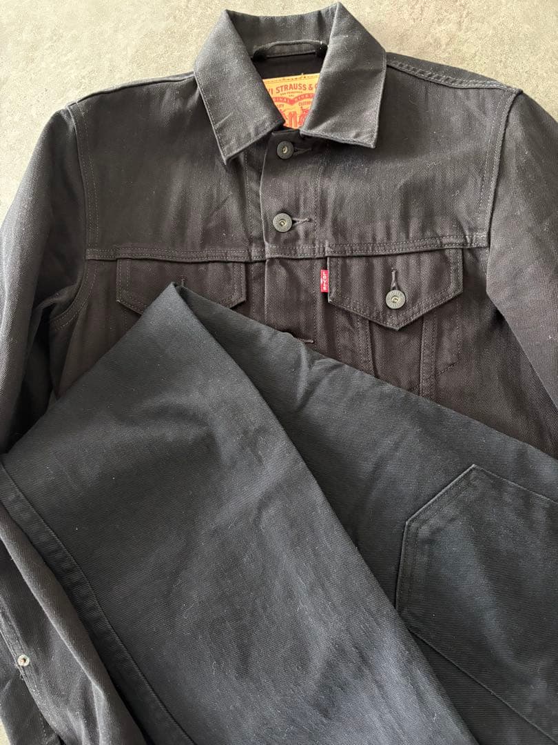 Levi's ブラック　デニムジャケット&パンツ セール】Levi's/リーバイス TYPE I デニムジャケット ブラック