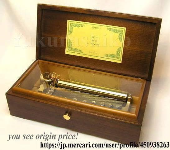 新品72弁 新入荷 パッヘルベル♪カノン（３パーツ）オルフェウス720オルゴール リュージュ REUGE オルゴール 72弁 L'Auberson ウォールナット AXA