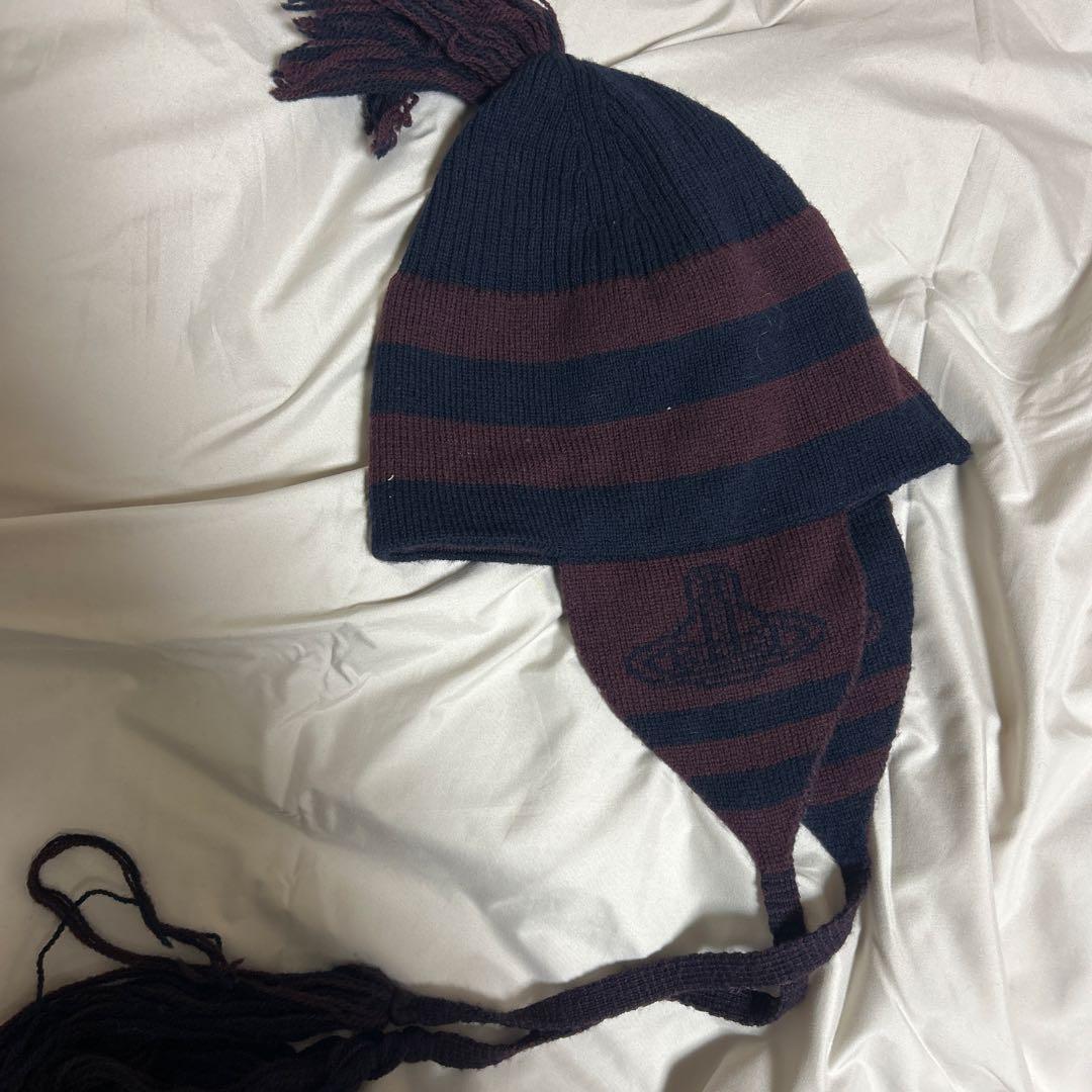 White West ニット帽 ネイビーとブラウン NEW ERA（ニューエラ） キャップ new era NEWERA 帽子 ベーシックカフ