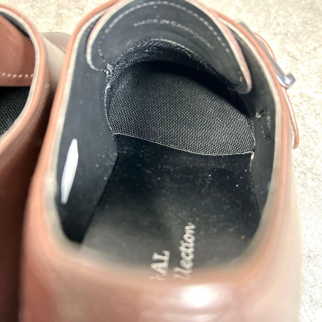 ほぼ新品【REGAL】ビジネスシューズ/シングルモンク/V235/ブラウン/3E