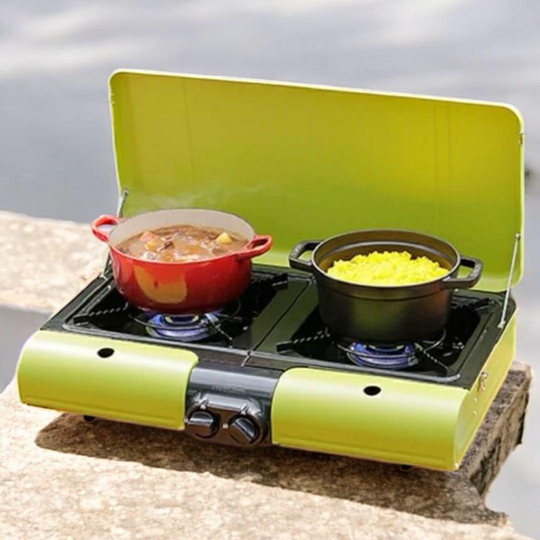 新品未使用　イワタニ　二口カセットコンロ Iwatani イワタニ カセットコンロ 2口 CB-TBG-2 フラットツインS