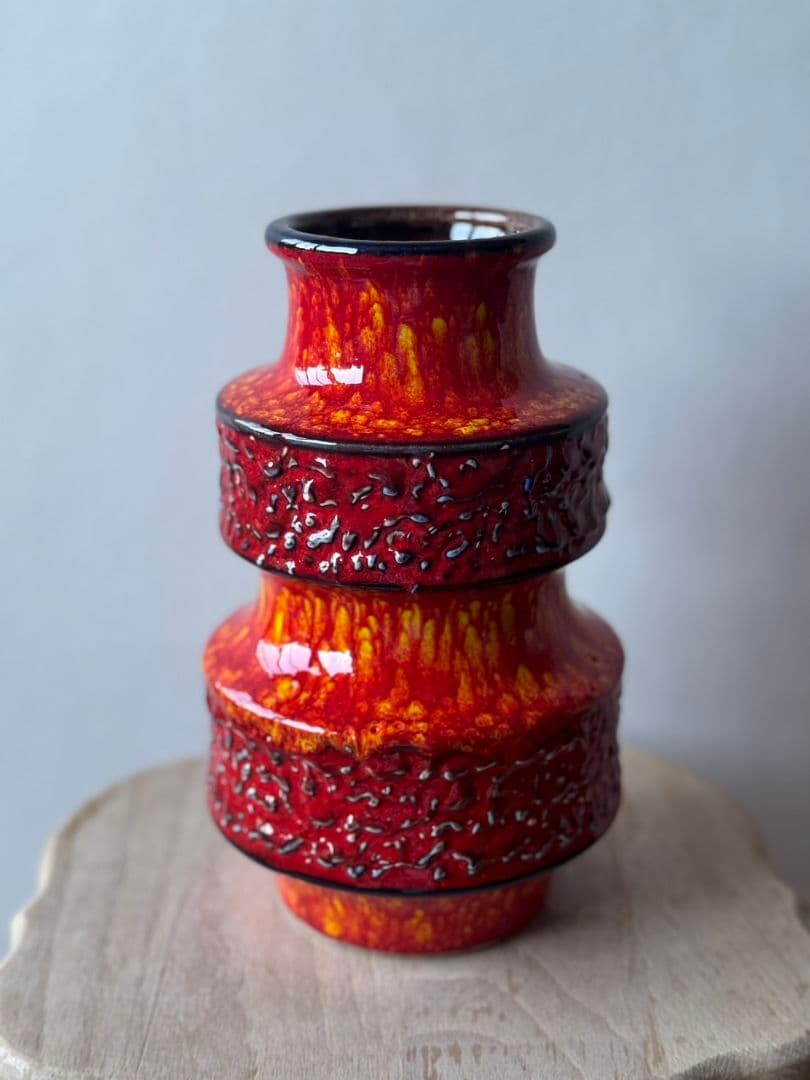 希少！西ドイツ花瓶 赤のFatlava Scheurich/267-20 - メルカリ