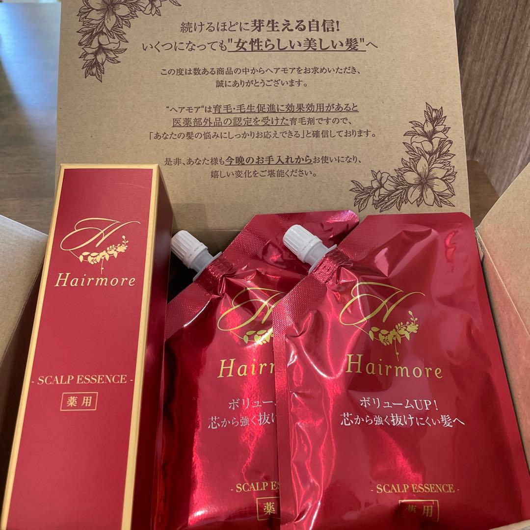 新品未開封　Hairmore育毛 ヘアモア薬用ヘアーローション 3点セット 楽天市場】ヘアモア 育毛剤 ＆ スカルプ シャンプー ボトル セット