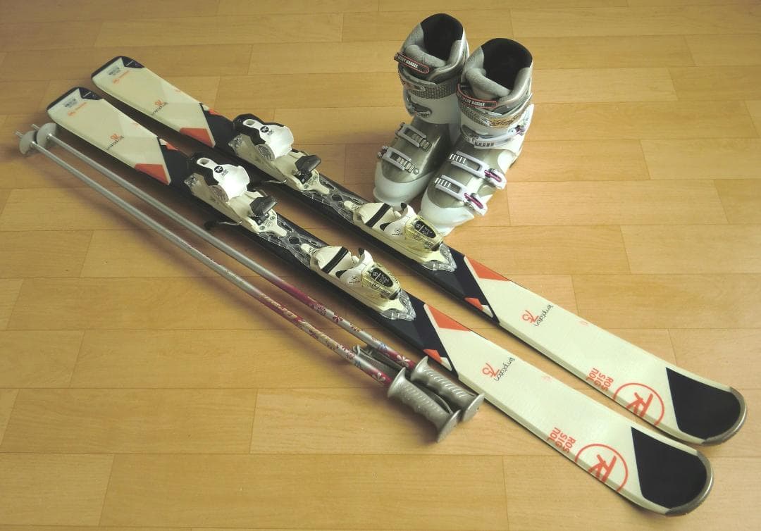 ■■送料無料■ロシニョール■女性用スキーセット■板144靴24.5■メンテ付■■ ROSSIGNOL（ロシニョール） スキー板 オールラウンド 3点セット