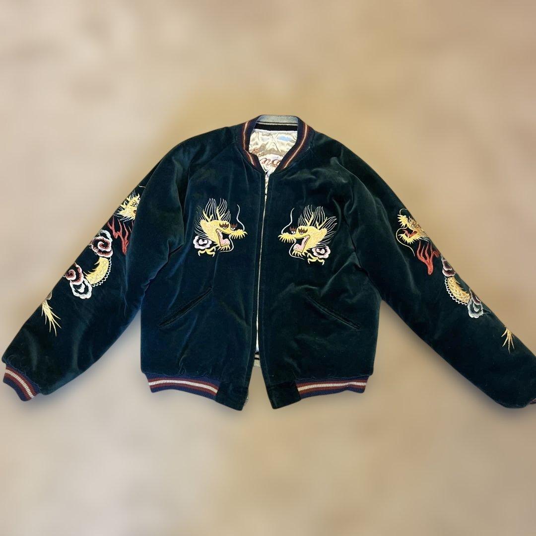 東洋エンタープライズ別珍スカジャン 龍とシーサーベルベット TAILOR TOYO テーラー東洋 