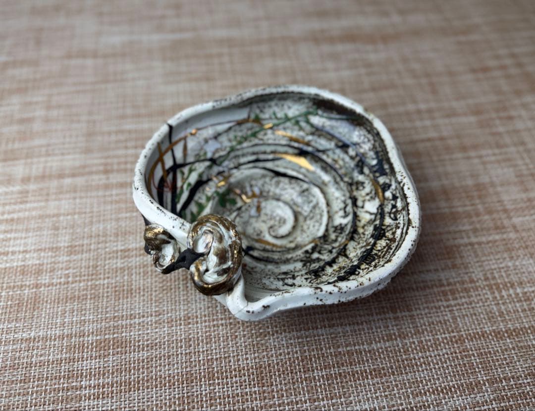 霊芝蘭漢詩　鉢　甚平銘　明治九年　菓子器　茶道具 茶道具 菓子器 喰籠 寿づか焼き 丸型 染付山水 惺斎好写し 西尾瑞豊作