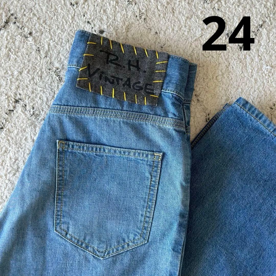 【定番】ロンハーマンヴィンテージRHVINTAGE ハイウエストストレートデニム オーガニックコットン ハイウエスト デニムパンツ｜RH Vintage(アール