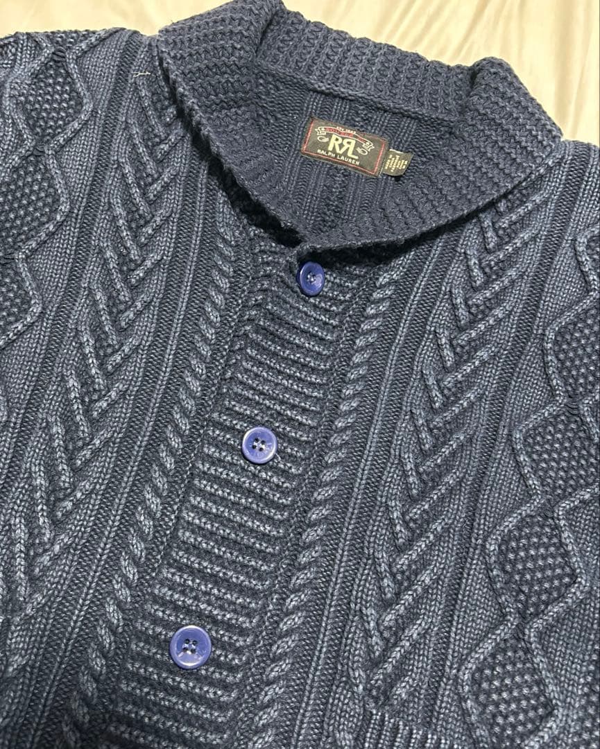 黒*明様 RRL インディゴ ニット XL ダブルアールエル ➳ RRL ➳ 【SOLD】 Allan Sweater Turtleneck Black Indigo 【XXS