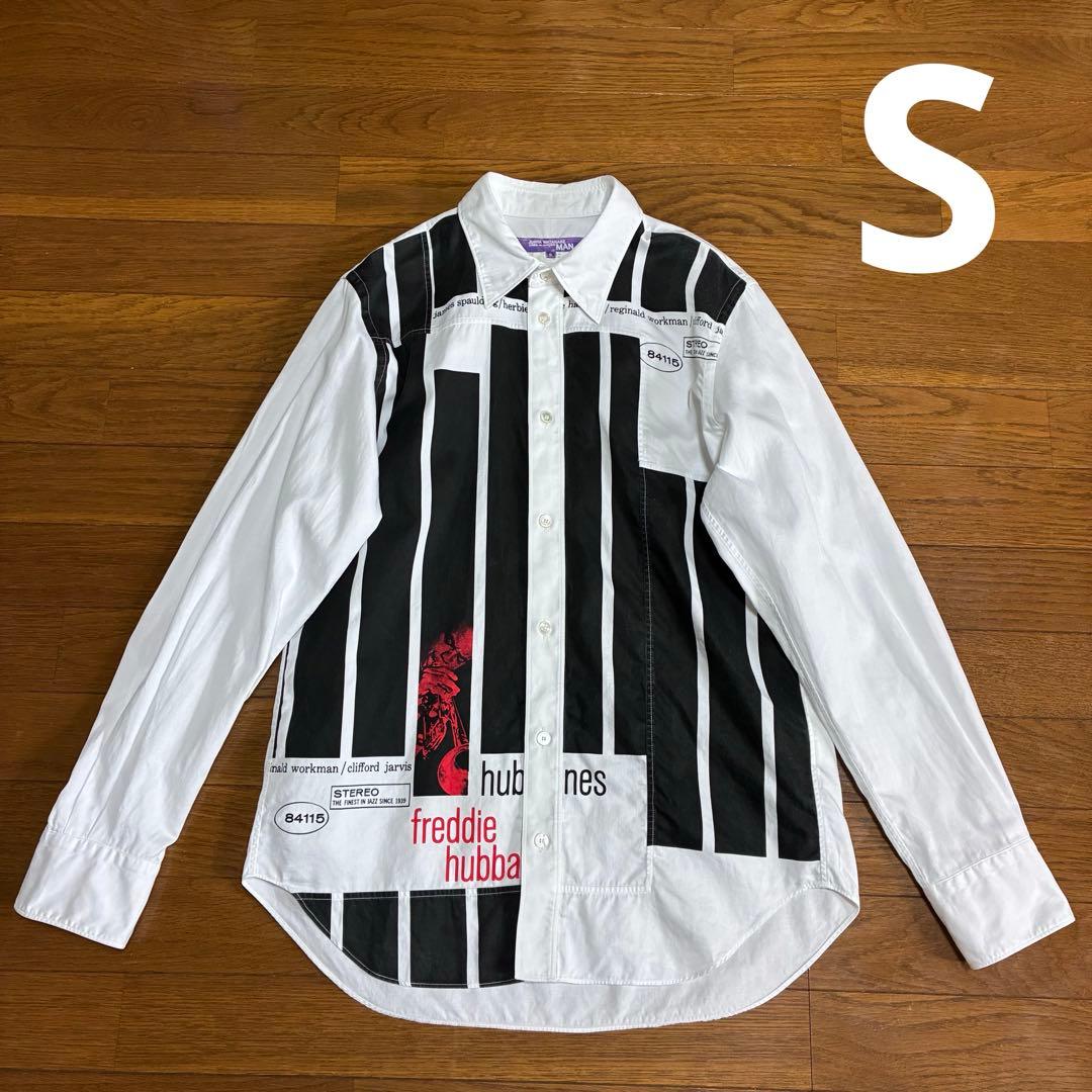 コムデギャルソン MAN ブルーノート コットンシャツ S 白 黒 AD2015 COMME des GARCONS HOMME（コム デ ギャルソン・オム）の「コットン