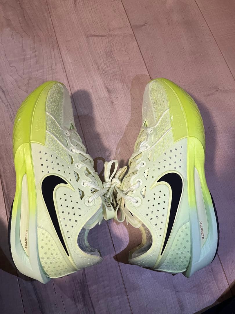 NIKE GT CUT3 ライムグリーン Men's Nike Green Air Zoom G.T. Cut 3 Basketball Shoes