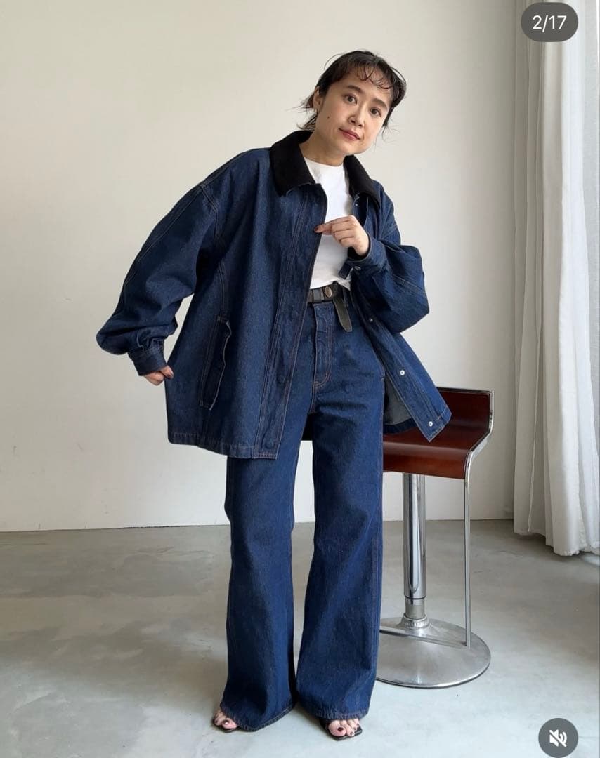 KBF 2WAYカラーデニムブルゾン - メルカリ