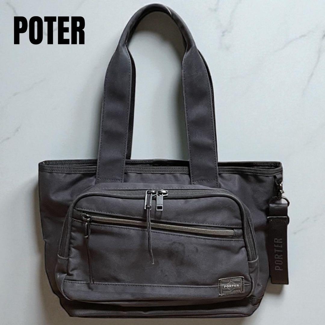 PORTER / FRONT TOTE BAG(S) BLACK 希少 廃盤品 吉田カバン PORTER(ポーター) SENSES(センシズ) TOTE BAG(S) トート