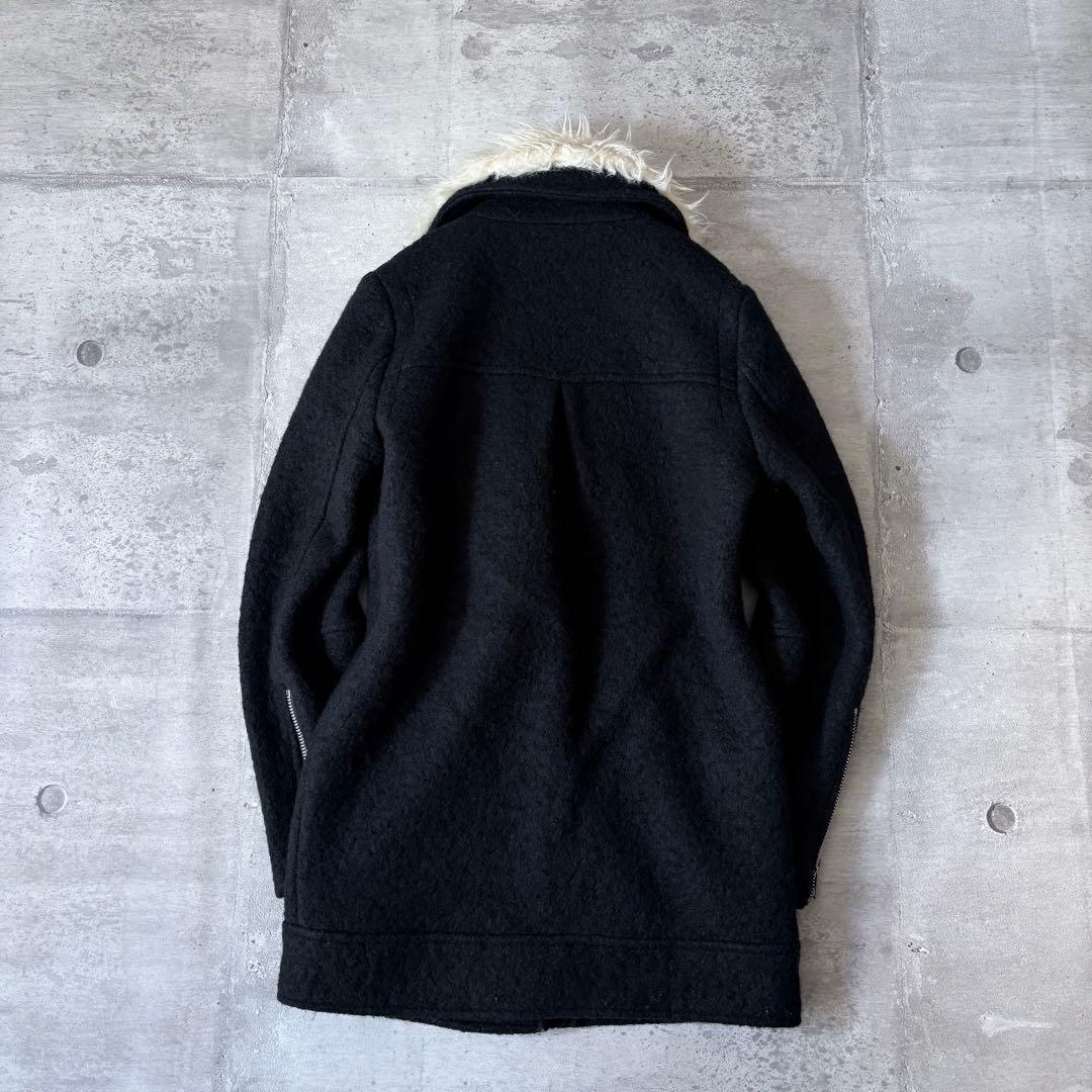 archive wool riders jacket long far y2k