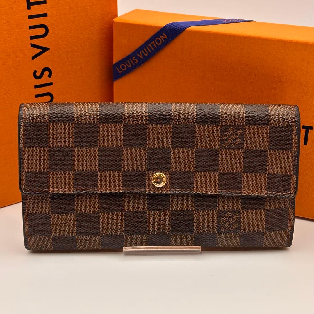 【鑑定済み】ルイヴィトン✨ダミエ✨ポルトフォイユサラ 2つ折り 長財布 ルイヴィトン✨ダミエ✨ポルトフォイユサラ 10枚 長財布✨鑑定済み✨二