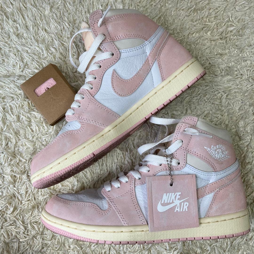 靴 25.5 Nike WMNS Air Jordan 1 Washed Pink NIKE WMNS AIR JORDAN 1 RETRO HIGH OG 