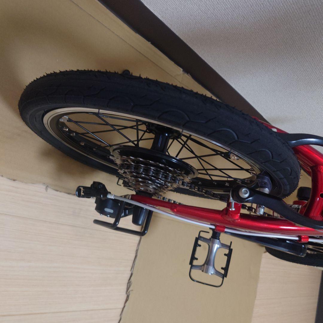 マサさん用】ルノー（赤）7段変速 折りたたみ自転車（鍵・ライト