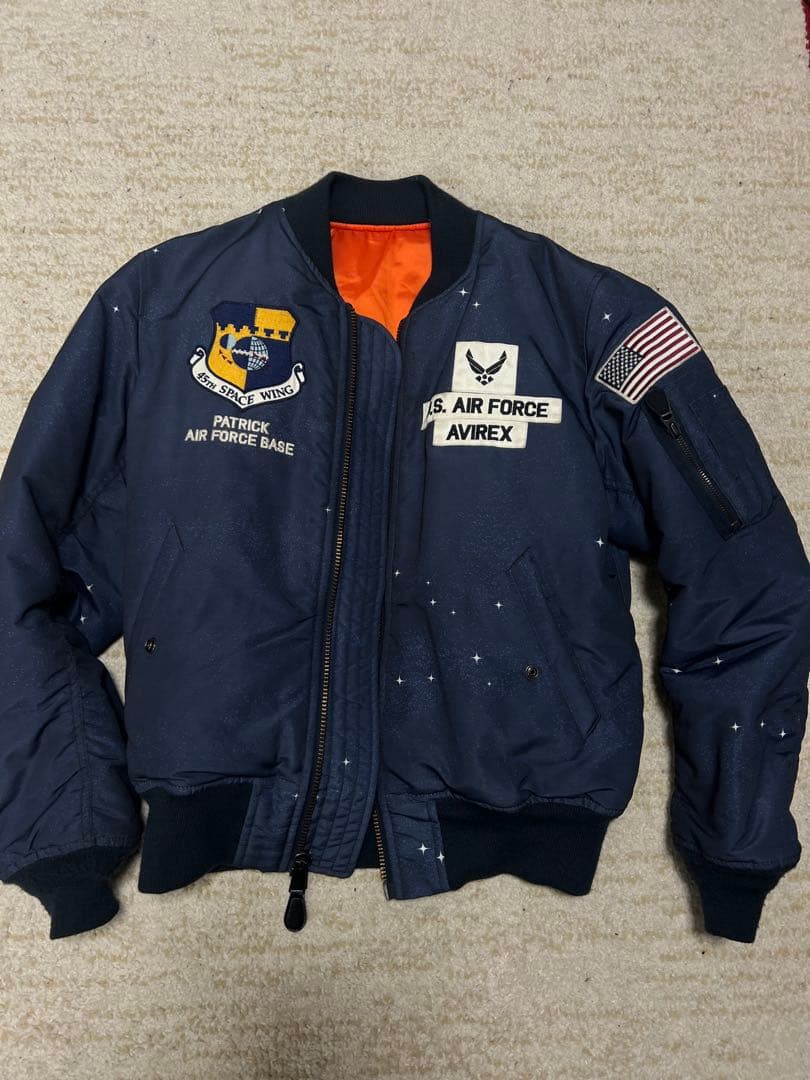 コ*ン様 アヴィレックスAVIREXMA-1 フライトジャケットSPACE CO AVIREX（アヴィレックス） ジャケット 新作 maー1 フライトジャケット
