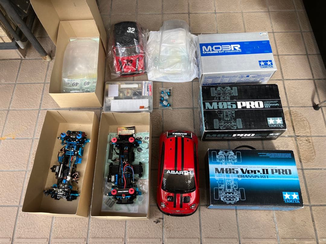 タミヤM05シャーシ　メカ&OP他パーツ多数付き タミヤ 電動RCカーシリーズ 1/10RC M-05 Ver.II PRO シャーシキット